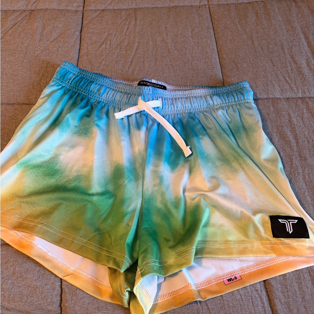 Takedown Tie-Dye Athletic Shorts for Women